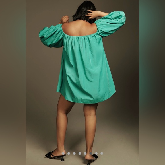 MARE MARE ANTHROPOLOGIE PUFF SLEEVE OFF THE SHOULDER MINI DRESS XXS - Picture 6 of 16